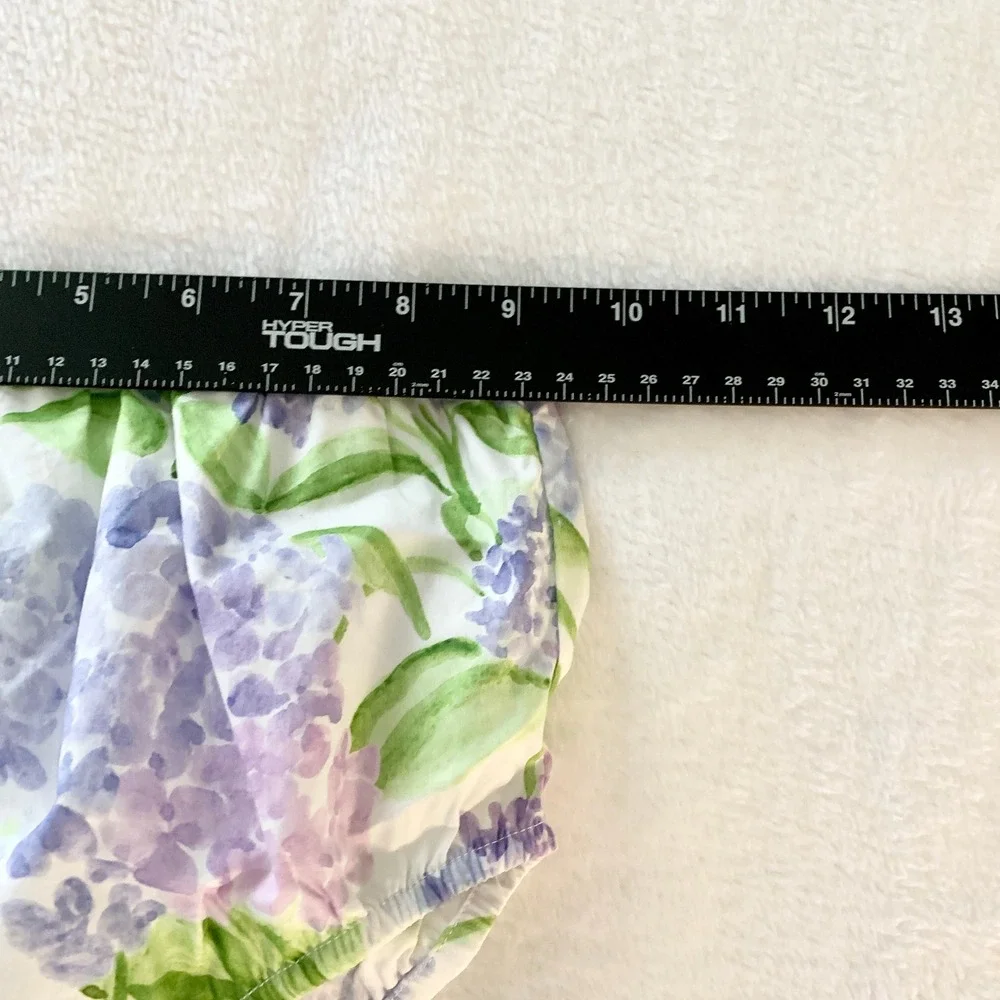 Hill House Tiny Bloomers Diaper Cover Kid Sz 12-18M Blue Hydrangea Floral Cotton